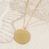 Venda Direta da Fábrica Colar Redondo de Aço Inoxidável, Colar de Moda Versátil de Luxo Leve para Homens e Mulheres, Colar Gravado, Joia de Corrente para Clavícula