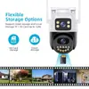 V380PRO Cámara tipo Bola HD WiFi para Exteriores Impermeable con Enlace de Pistola y Doble Lente Xiongmai