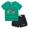 Camiseta de cuello redondo para niños, pantalones cortos, camiseta informal coreana, conjunto de camiseta interior absorbente de sudor, de caramelo, de verano 2023
