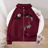 Novo cardigan com capuz e zíper, suéter com zíper, moletom moderno para estudantes, casaco moderno de rua europeu e americano