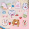 Etiqueta Bordada para Computador Patch Animal de Desenho Animado Fofo Fruta Patch Acessórios de Vestuário DIY Patch Bordado Patch Autoadesivo