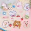 Patches de Animais e Frutas Cartoon Fofos Bordados à Máquina, Acessórios para Roupas, Patches de Bordado DIY, Patches de Tecido Autoadesivos