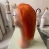 Peluca Bobo Color Degradado 13*4 Frontal de Encaje Peluca de Cabello para Mujer Peluca de Cabello Humano Corto Peluca de Cabello Humano