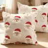 Funda de Almohada Navideña con Lazo de Amazon Transfronteriza para Decoración de Sofá de Sala de Estar, Funda de Cojín Navideño