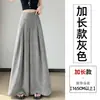 Pantalones de Pierna Ancha de Algodón y Lino para Mujer, Pantalones de Traje de Verano de Cintura Alta para Control de Abdomen con Caída, Corte Holgado, Adelgazantes, Pantalones Falda de Longitud Completa