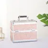 Estuche Portátil para el Hogar de Gran Capacidad Estuche Portátil de Moda Almacenamiento para Uñas Artísticas Estuche Cosmético Pequeño y Ligero