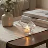 Suporte de Velas de Vidro Transparente Pássaro Estilo Nórdico Ornamento Jantar Romântico à Luz de Velas Foto Decoração de Mesa Adereços