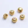Cuentas Espaciadoras de Oro Antiguo que Conservan el Color Cuentas de Calabaza Pulsera con Circonita Micro-Pavimentada Cuentas Sueltas Pulsera DIY Collar Accesorios para Pulseras y Collares Cuentas de Cobre