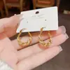 Pendientes de Hebilla de Oreja Retorcida de Circonita Elegantes de Moda Versátiles Simples Personalidad Exquisitos Estilo de Celebridad Diseño de Nicho Pendientes para Mujer