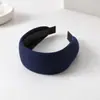 Faixa de Cabeça Larga de Tricô Canelado Vintage para Cobrir a Linha do Cabelo, Aumentar a Altura Craniana, Presilha Antiderrapante, Faixa de Acessório de Cabelo