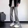 Jeans vintage para hombre, rectos, holgados, estilo americano, estilo high street, marca de moda, con cremallera, diseño de nicho, lavado