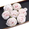 Capullos de rosa artificiales, estilo pintura al óleo vintage, materiales para arreglos florales DIY para decoración del hogar, flores artificiales de fondo para accesorios de fotografía