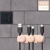 Organizador de Cables de Silicona para Escritorio, Almacenamiento de Cables, Clip Autoadhesivo para Cables de Datos, Clip Enrollador de Cables, Organizador de Cables de Alimentación con Forma de Hongo