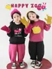 Moletom Infantil Feminino Wuri Bub Estampado Digitalmente Outono Estilo Ocidental Fofo Gola Canelada Solto Casual