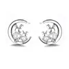 Pendientes Mini Conejo de Jade Brillantes Lindos para el Amanecer de Primavera para Mujer Pendientes de Moda Coreana y Japonesa Pendientes de Conejo Lunar