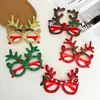 Gafas Navideñas Transfronterizas, Cornamentas de Reno, Accesorios de Decoración para Fiestas Navideñas, Gafas de Reno de Papá Noel