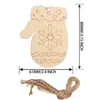 Etiquetas Colgantes Navideñas de Madera Transfronterizas Etiquetas Pequeñas de Madera Colgante Grabado Manualidades Joyería Regalos Procesamiento Hueco Láser