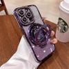 Adequado para iPhone 17 Suporte Magnético com Strass Capa para Celular Apple 16 Pro Glitter Degradê 15 Capa Protetora Anti-Queda