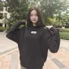 Sudadera con capucha bordada estilo americano de peso pesado para mujer, marca de moda Otoño e Invierno, sudadera con diseño genial, chaqueta holgada con forro polar para pareja