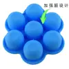 Forma de Gelo de Silicone Pequena com 7 Cubos e Tampa Caixa de Comida para Bebê Caixa de Armazenamento de Comida para Crianças Selada Recipiente para Frescos Congelamento Rápido