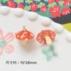 Colgante termorretráctil de resina con forma de hongo de dibujos animados de colores, joyería hecha a mano, pendientes, collares y accesorios.