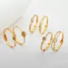 Joyería para Manos Europea y Americana Anillo Geométrico Corte de Línea Árbol de la Vida Diamante de Barro Incrustado Accesorios de Pulsera Pulsera de Acero de Titanio para Mujeres