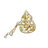 Broche de Calabaza Hueca con Perlas para Mujer, Accesorio de Ropa de Lujo de Alta Gama, Pin Ceñidor de Cintura, Broche de Joyería