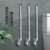 Nova Escova de Vaso Sanitário de Cotovelo com Cabo Longo Doméstica Haste de Extensão Vaso Sanitário Estilo Japonês Montada na Parede Escova de Limpeza Banheiro Plástico Espessado