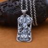 Collar con colgante de Guanyin para hombre de plata esterlina 999, cadena larga retorcida, colgante de cadena O, producto genuino, regalo para novio/novia