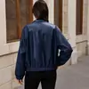 Chaqueta de cuero estilo coreano, fresca y elegante, para personas petite, abrigo de otoño retro con solapas europeas y americanas