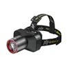 Linterna frontal de cámara de tres fuentes de luz brillante de largo alcance para exteriores multifunción de larga duración para pesca nocturna zoom por inducción de onda