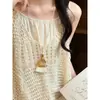 Dinheiro Antigo Estilo Chinês! Colar Pingente em Tons de Marrom para Mulheres, Corrente Clavicular de Luxo de Alto Padrão, Acessório Longo de Verão