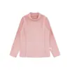 Camiseta Interior Básica para Niñas Wulibuyi 2026 Otoño Básica Versátil Cálida Polar de Doble Cara Cuello Medio Alto Corte Ajustado Camiseta Moderna