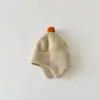 Sombrero de Bebé Coreano Qiunan Invierno Lindo Ins Color Sólido Protección para los Oídos Calidez Gorro de Punto para Bebé Sombrero con Protección para los Oídos Venta al por Mayor
