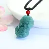 Pingente de Jade com Moeda de Jadeíta Natural Grau A Pixiu, Pingente de Jade Água Azul, Atacado para Atrações Turísticas S6031701