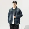 Camisa de trabajo clásica retro americana de primavera para hombre, de manga larga, 2026 Chaqueta vaquera de alta gama Siro-spun para hombre, adecuada para primavera y otoño