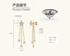 Pendientes de Borla de Estrella de Cinco Puntas Super Brillantes de Amazon con Diseño Único, Clavos de Moissanita, Pendientes de Plata