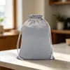 Bolsas de terciopelo personalizadas con cordón para almacenamiento de joyería transfronterizo, bolsas de tela de terciopelo, pequeñas bolsas de regalo con cordón