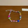 Libro Rojo Pequeño Estilo Mismo Red Net Pulsera de Cristal Rosa Moda Femenina Lujo Ligero Nicho Sentido de Alta Gama Pulsera Arcoíris para Parejas