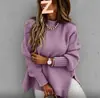 Comercio electrónico transfronterizo AliExpress Amazon colección otoño/invierno 2024: suéter de punto largo de manga larga, de corte holgado y estilo relajado, para mujer