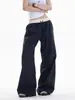 Calça Casual Relaxada Xadrez Estilo Americano para Mulheres, Nova Outono Vintage Solta Preguiçosa Emagrecedora Wide-Leg Esportiva Tendência