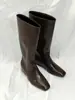 ¡En stock, se envía al instante! Botas de Moda Estilo Coreano Elegantes de Punta Cuadrada Adelgazantes con Forro de Felpa para Pantorrilla Ancha con Aumento Oculto de Altura, Botas de Media Pantorrilla Ajustadas para Mujer