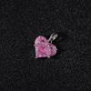 Nueva moda colgante de amor de circón rosa temperamento versión coreana de viento de lujo ligero colgante de diamante en forma de corazón una generación de cabello