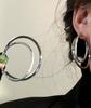 Pendientes Grandes de Doble Círculo de Estilo Ins Simple Estilo Frío para Mujer 2022 Nuevos Pendientes de Moda Elegantes de Alta Gama Atmosféricos