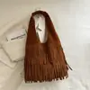 Bolso de Borlas Estilo Coreano 2025 Nueva Moda Gran Capacidad Bolso Tote Retro Casual para Viajes Diarios Bolso de Hombro de Gama Alta