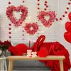 Día de San Valentín Amor Rojo Guirnalda de Rauvolfia Decoración de Pared Colgante de Puerta Decoración del Hogar Adornos para Fiestas Venta Directa de Fábrica Transfronteriza