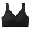 Ropa interior sin costuras con botón frontal para mujer, Sujetador para mujer push-up anti-caída que retrae el pecho lateral, Sujetador estilo chaleco de talla grande para mujeres de mediana edad y mayores