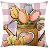 Venta Caliente de Pascua Funda de Almohada de Conejo Nórdico Oficina Sofá Funda de Cojín de Lino Transfronterizo Decoración del Hogar Modelo Nuevo