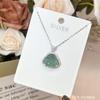 Collar de plata esterlina S925 para mujer con colgante de jade y candado de calabaza, cadena de clavícula personalizada, cadena de collar de alta gama que combina con todo.