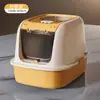 Nueva Caja de Arena para Gatos con Tapa abatible, Tamaño Grande, Cerrada, Anti-Olores, Anti-Salpicaduras, Esterilización UV, Inodoro para Gatos, Suministros para Mascotas